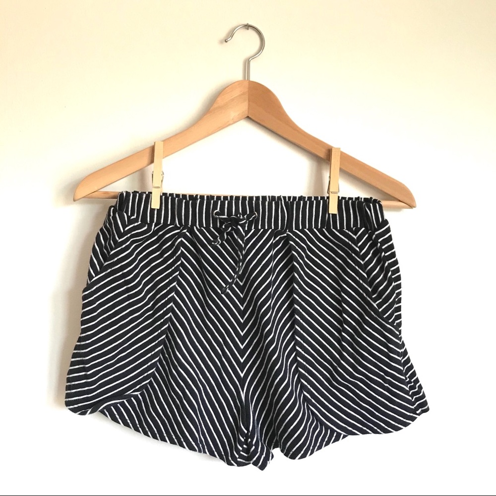 Black and white shorts